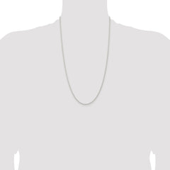 Sterling Silver Rhodium-plated 1.8mm Solid Rope Chain - 2