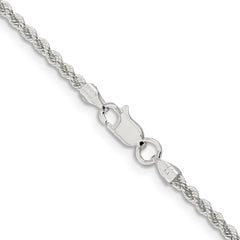 Sterling Silver 2.3mm Solid Rope Chain - 2