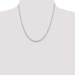 Sterling Silver 2.3mm Solid Rope Chain - 9
