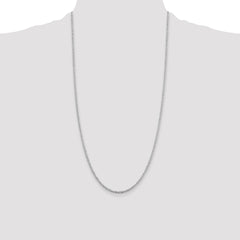 Sterling Silver Rhodium-plated 2.3mm Solid Rope Chain - 2