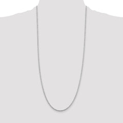Sterling Silver Rhodium-plated 2.3mm Solid Rope Chain - 7