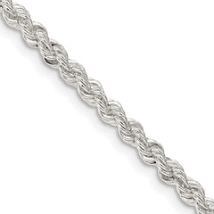 Sterling Silver 3mm Solid Rope Chain - 3