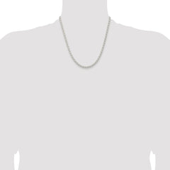 Sterling Silver Rhodium-plated 4.5mm Solid Rope Chain