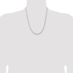 Sterling Silver Rhodium-plated 4.5mm Solid Rope Chain - 2