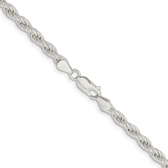 Sterling Silver 5mm Solid Rope Chain - 8