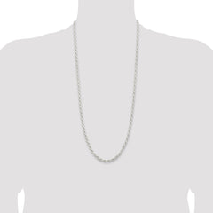 Sterling Silver 5mm Solid Rope Chain - 8