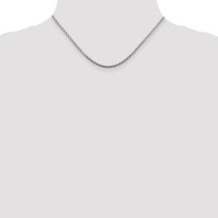 Sterling Silver 2mm Diamond-cut Spiga Chain - 3