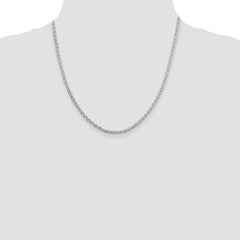 Sterling Silver 2.75mm Diamond-cut Spiga Chain - 6