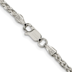 Sterling Silver Rhodium-plated 2.75mm Diamond-cut Spiga Chain - 2
