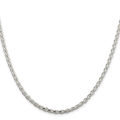 Sterling Silver 3.5mm Diamond-cut Spiga Chain - 2