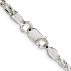 Sterling Silver 3.5mm Diamond-cut Spiga Chain - 2