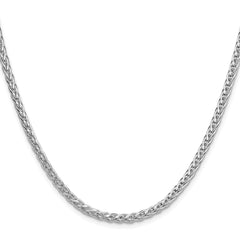 Sterling Silver Rhodium-plated 3.5mm Diamond-cut Square Spiga Chain - 5
