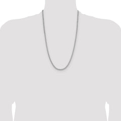 Sterling Silver Rhodium-plated 3.5mm Diamond-cut Square Spiga Chain - 6