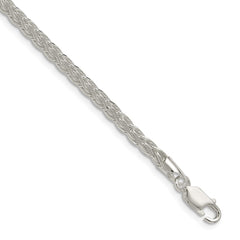 Sterling Silver 3.5mm Diamond-cut Square Spiga Chain - 4