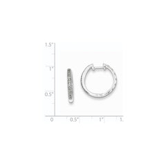 Sterling Silver Rhodium Diam. Earrings