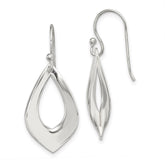 Sterling Silver Polished Teardrop Dangle Earrings - 3