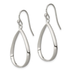 Sterling Silver Polished Teardrop Dangle Earrings - 2