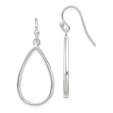 Sterling Silver Polished Teardrop Dangle Earrings - 2