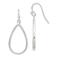 Sterling Silver Polished Teardrop Dangle Earrings - 2