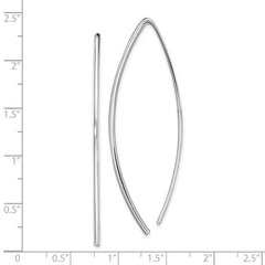Sterling Silver Rhodium-plated Threader Earrings