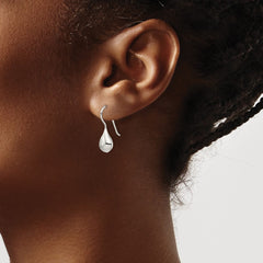 Sterling Silver Rhodium-plated Polished Teardrop Earrings