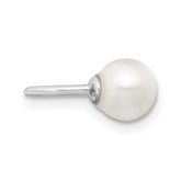 Sterling Silver Rhodium-plated Polished Mother of Pearl Single Cuff Earring