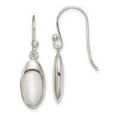 Sterling Silver Oval Bead Dangle Earrings