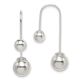 Sterling Silver Polished Front and Back Dangle Earrings