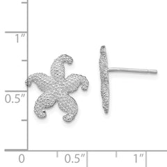 De-Ani Sterling Silver Rhodium-Plated Polished Starfish Post Earrings - 3