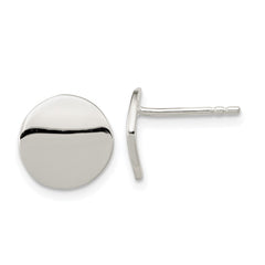 Sterling Silver Polished Flat Circle Post Earrings - 2