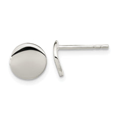 Sterling Silver Polished Flat Circle Post Earrings