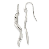 Sterling Silver Polished Twisted Dangle Earrings - 2
