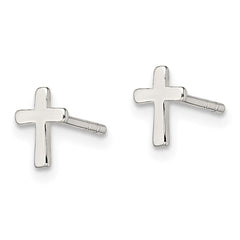 Sterling Silver Polished Latin Cross Post Earrings - 4