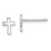 Sterling Silver Polished Latin Cross Post Earrings - 4