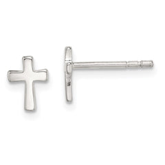 Sterling Silver Polished Latin Cross Post Earrings - 4