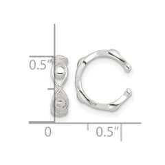 Sterling Silver E-Coating Polished Pair of 2 Cuff Earrings