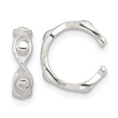 Sterling Silver E-Coating Polished Pair of 2 Cuff Earrings
