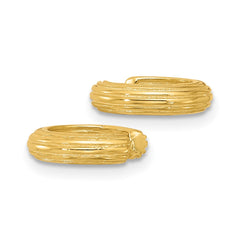 Sterling Silver Flash Gold-pltd Polished Striped Pair of 2 Cuff Earrings