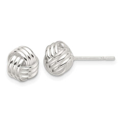 Sterling Silver Polished Love Knot Post Earrings - 3