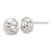Sterling Silver Polished Love Knot Post Earrings - 4