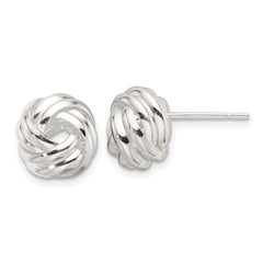 Sterling Silver Polished Love Knot Post Earrings - 4