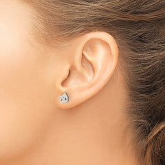 Sterling Silver E-coated Horse Post Earrings