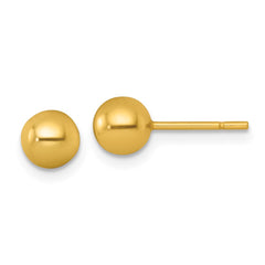 Sterling Silver Gold-tone Polished 5.75mm Ball Post Earrings