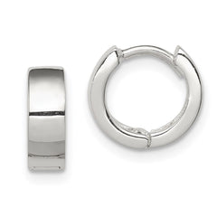 Sterling Silver Hinged Hoop Earrings - 4