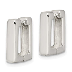 Sterling Silver Square Hinged Hoop Earrings - 2