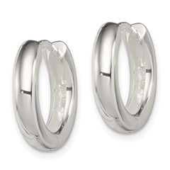 Sterling Silver Polished Hinged Hoop Earrings - 4
