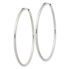 Sterling Silver 1.3mm Hoop Earrings - 13