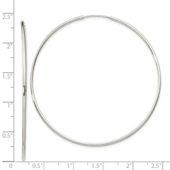 Sterling Silver 1.3mm Hoop Earrings - 14