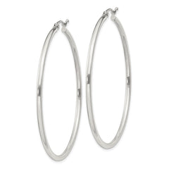 Sterling Silver 2mm Round Hoop Earrings - 9