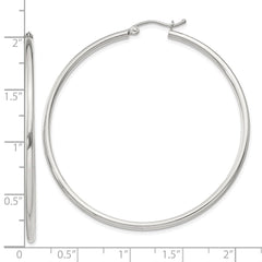 Sterling Silver 2mm Round Hoop Earrings - 9